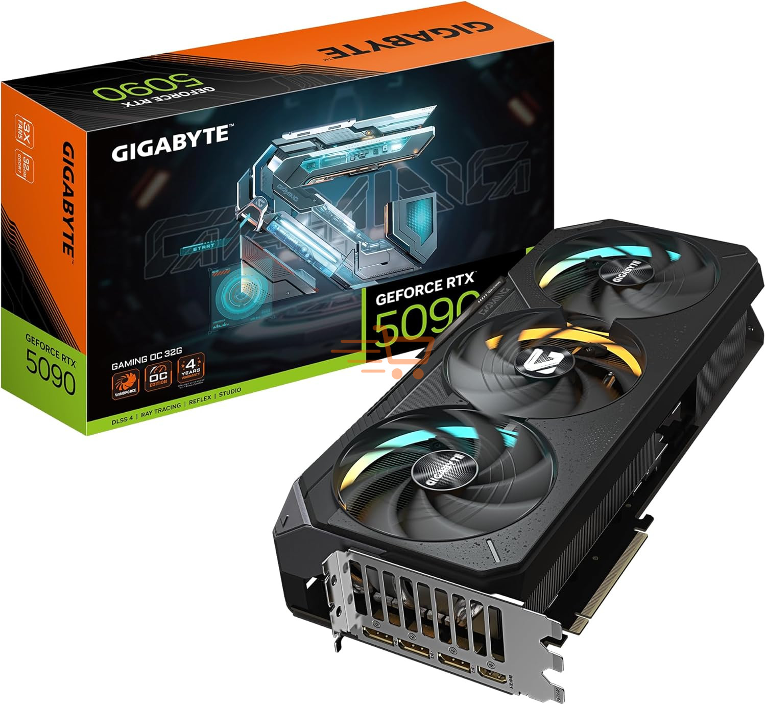 GIGABYTE VGA NVIDIA 32GB GDDR7 RTX5090 GAMING OC GV-N5090GAMING OC-32GD 512BIT/3XDP/1XHDMI/3XFAN